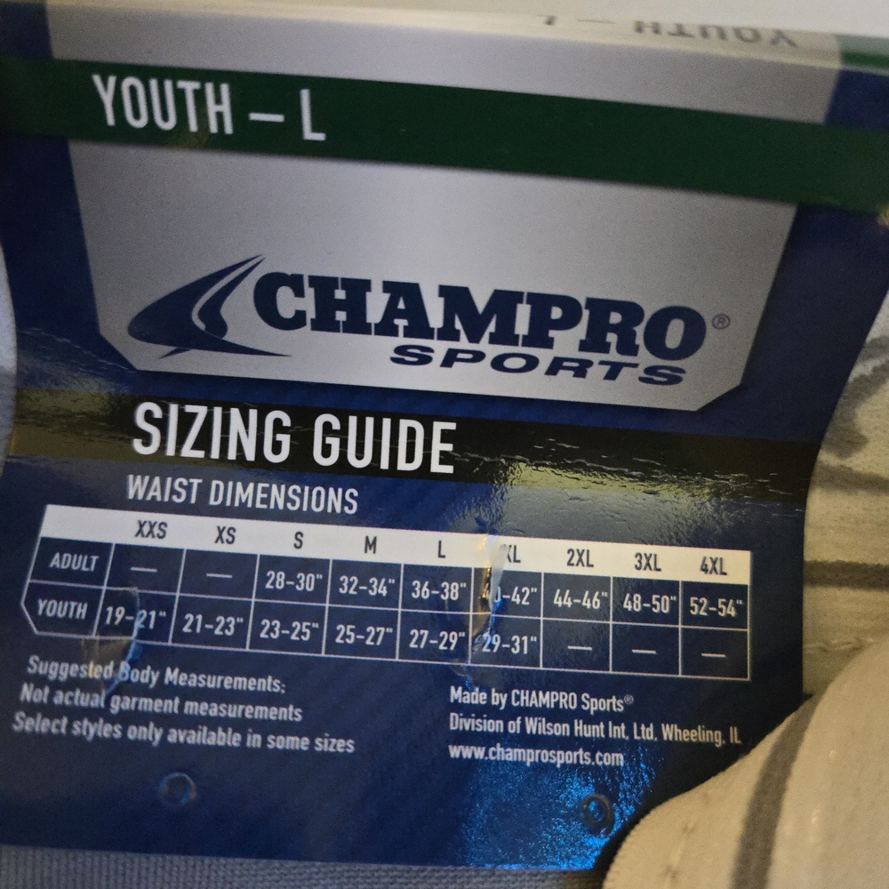 Champro Youth Large Grey Baseball Pants Elastic Jogger Cuff EB3 - Picture 3 of 8